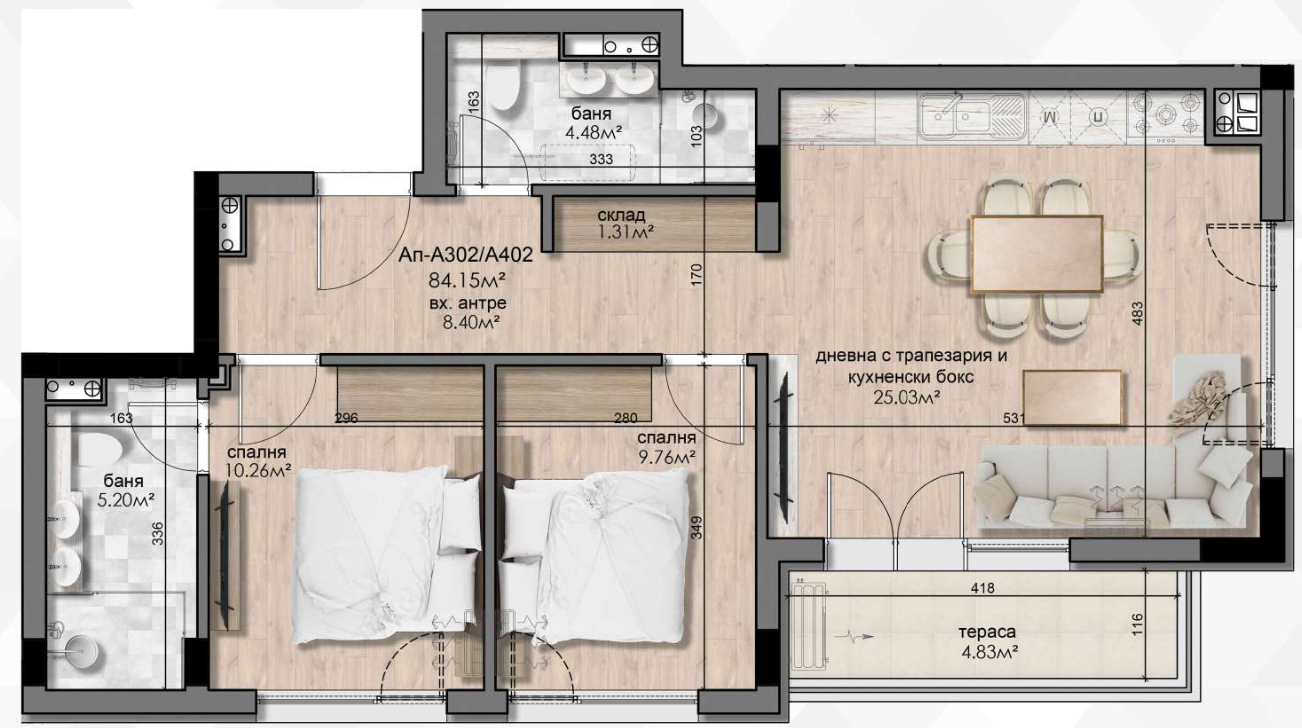 апартаментА302иА402